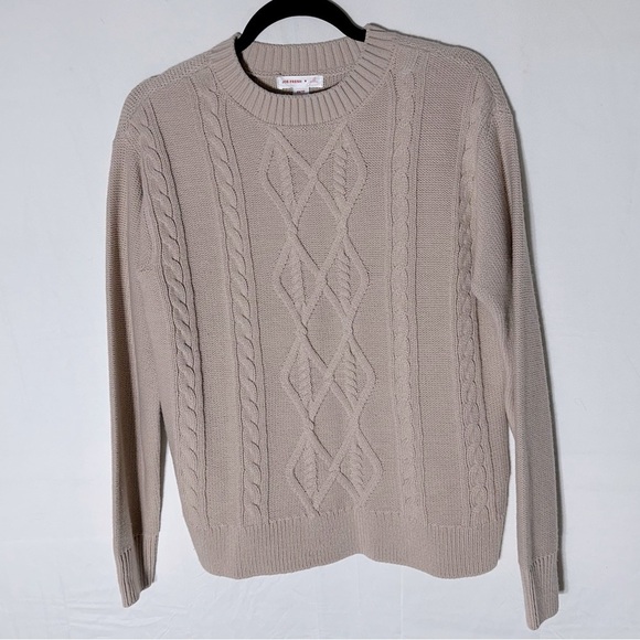 Joe Fresh Jillian Harris Nude Pink Cable Knit Crew Neck Sweater XS - Picture 1 of 13